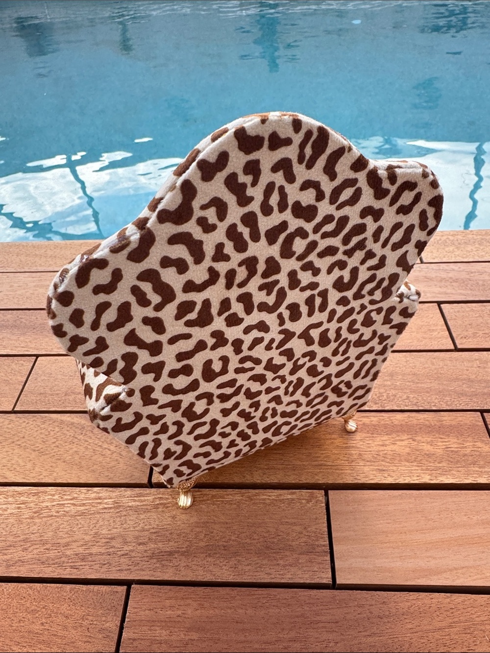 Leopard Print Armchair Jewelry Box NWT - Picture 5 of 8